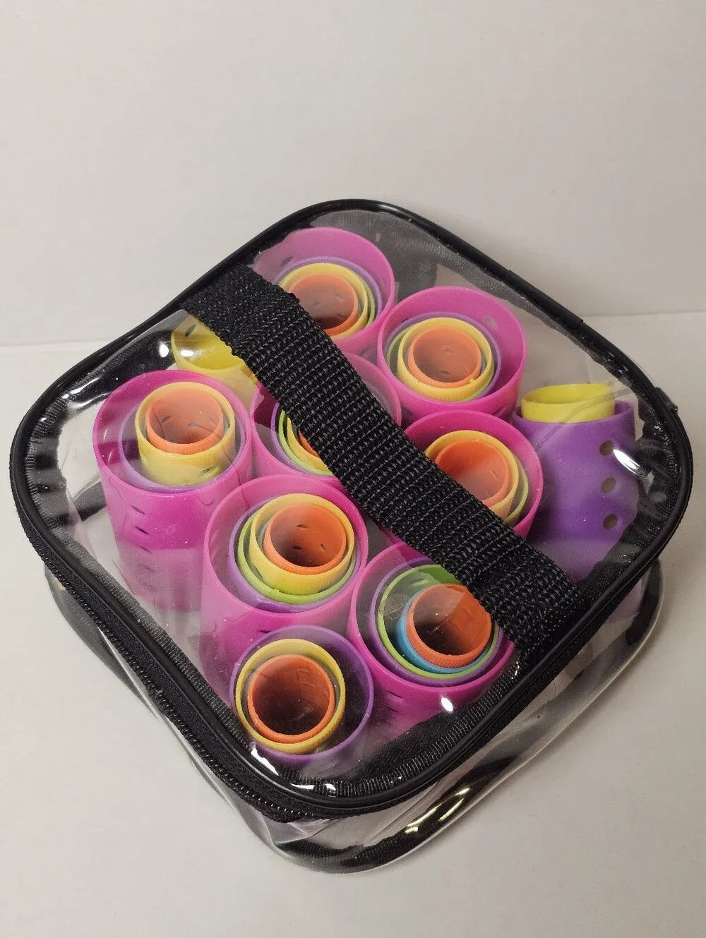 Space Saving Hair Roller Set | Collapsible Rollers & Travel Storage Case Multi